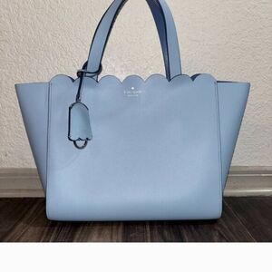 Kate Spade Magnolia Street Mini Mina Leather Shoulder Bag Light Blue